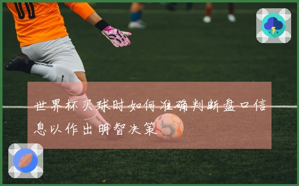 世界杯买球时如何准确判断盘口信息以作出明智决策