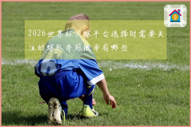 2026世界杯买球平台选择时需要关注的球队夺冠概率有哪些
