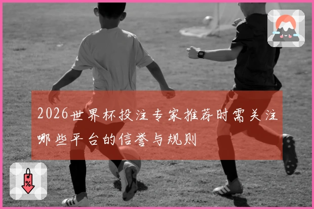 2026世界杯投注专家推荐时需关注哪些平台的信誉与规则